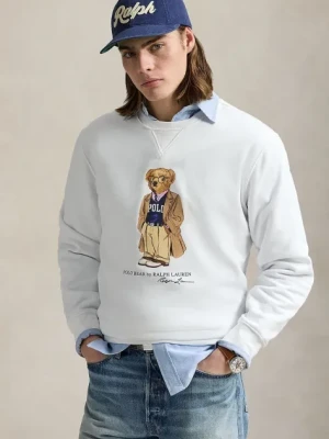 Polo Ralph Lauren bluza Lscnm4 Long Sleeve męska kolor biały z nadrukiem 710973161