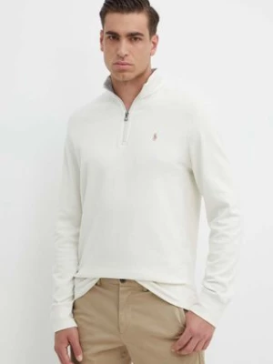 Polo Ralph Lauren bluza męska kolor beżowy gładka