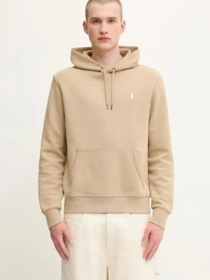 Polo Ralph Lauren bluza męska kolor beżowy z kapturem gładka 710907092