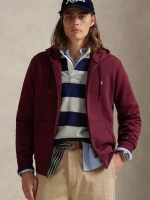 Polo Ralph Lauren bluza męska kolor bordowy z kapturem gładka 710881517