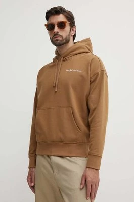 Polo Ralph Lauren bluza męska kolor brązowy z kapturem z nadrukiem 710950132001