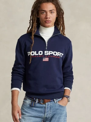 Polo Ralph Lauren bluza męska kolor granatowy z nadrukiem