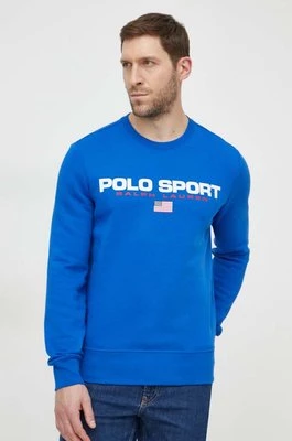 Polo Ralph Lauren bluza męska kolor niebieski z nadrukiem 710835770