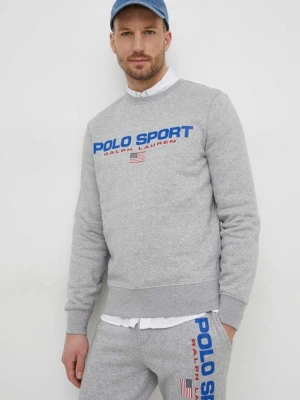 Polo Ralph Lauren bluza męska kolor szary z nadrukiem 710835770
