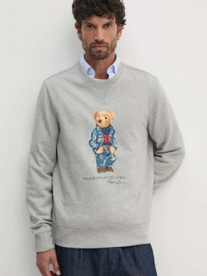 Polo Ralph Lauren bluza męska kolor szary z nadrukiem 710953718