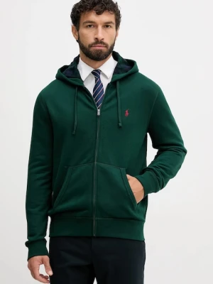 Polo Ralph Lauren bluza męska kolor zielony z kapturem gładka 710981467