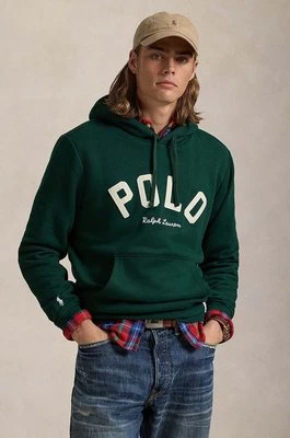 Polo Ralph Lauren bluza męska kolor zielony z kapturem z nadrukiem 710952040