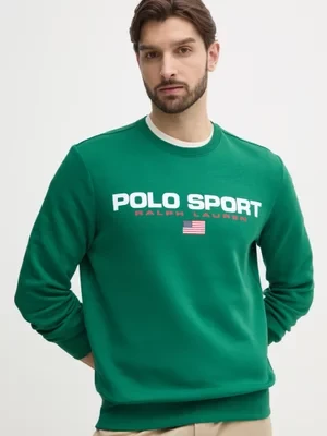 Polo Ralph Lauren bluza męska kolor zielony z nadrukiem 710835770