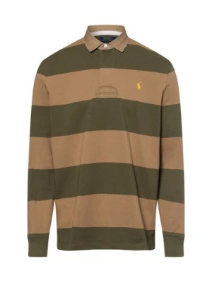 Polo Ralph Lauren Bluza męska Mężczyźni Bawełna zielony|beżowy w paski,