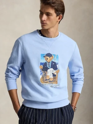 Polo Ralph Lauren bluza męska z bawełną niebieski