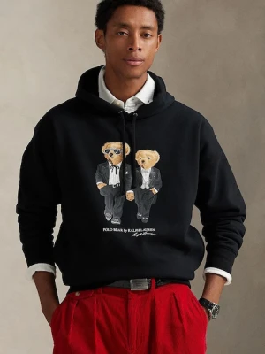 Polo Ralph Lauren bluza męski kolor czarny z kapturem z nadrukiem 710981802
