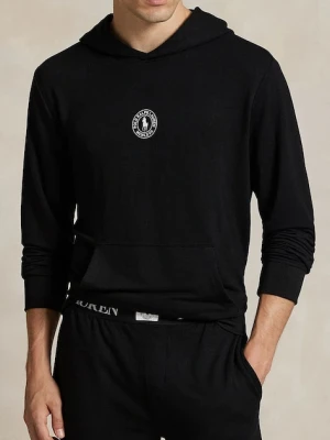Polo Ralph Lauren bluza piżamowa męska kolor czarny z nadrukiem 714P03152