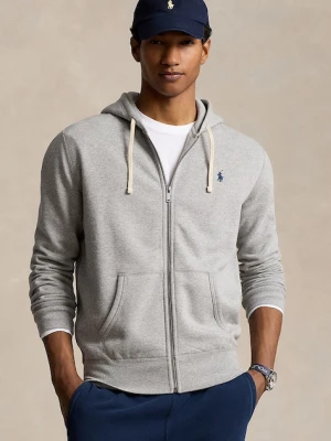 Polo Ralph Lauren bluza RL Fleece Longsleeve męska kolor szary z kapturem gładka 710813297