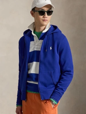 Polo Ralph Lauren bluza rozpinana z kapturem niebieski