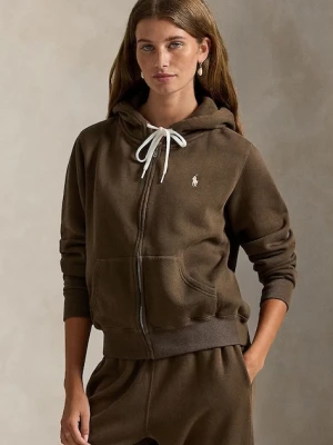 Polo Ralph Lauren bluza rozpinana z kapturem damska z bawełną