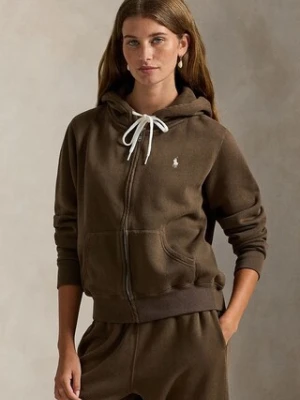 Polo Ralph Lauren bluza rozpinana z kapturem z bawełną damska