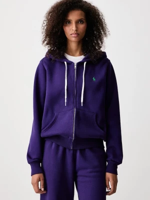 Polo Ralph Lauren bluza rozpinana z kapturem z bawełną damska