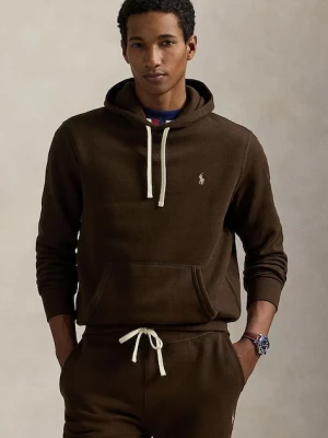 Polo Ralph Lauren bluza TWILL.NOVELTY męska kolor brązowy z kapturem gładka 710766778108