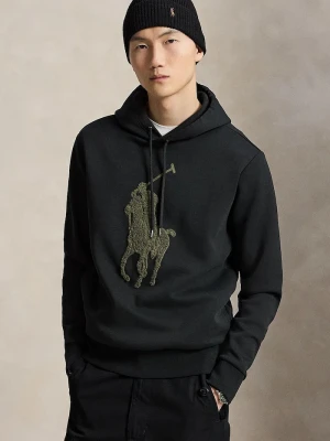 Polo Ralph Lauren bluza z kapturem męska z bawełną czarny