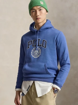 Polo Ralph Lauren bluza z kapturem męska z bawełną niebieski