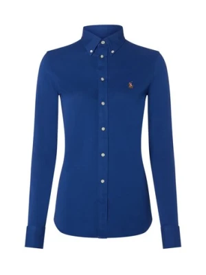 Polo Ralph Lauren Bluzka damska stretch Kobiety Bawełna niebieski jednolity,