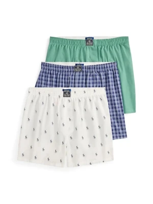 Polo Ralph Lauren bokserki bawełniane 3-pack kolor zielony 714830273