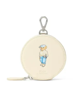 Polo Ralph Lauren brelok skórzany damski kolor beżowy 427967719