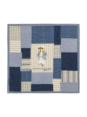 Polo Ralph Lauren chusta bawełniana męska kolor niebieski wzorzysta 449973181