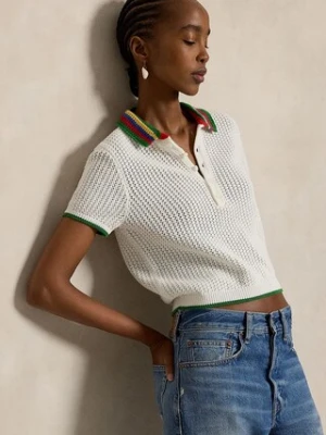 Polo Ralph Lauren COTTON BLEND-SWEATER-POLO sweter damski z bawełną