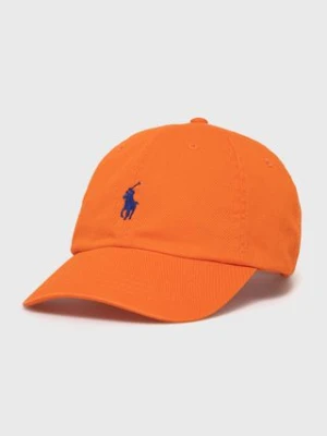 Polo Ralph Lauren Czapka 710667709014 kolor pomarańczowy gładka