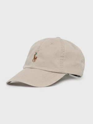 Polo Ralph Lauren czapka 710834737013 kolor beżowy z aplikacją