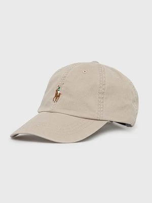 Polo Ralph Lauren czapka 710834737013 kolor beżowy z aplikacją