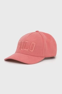 Polo Ralph Lauren czapka 710869851001 kolor różowy z aplikacją