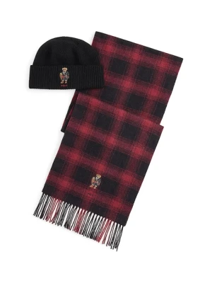 Polo Ralph Lauren czapka i szalik wełniany kolor multicolor 449P02049