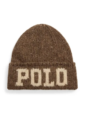 Polo Ralph Lauren czapka męska z wełną brązowy