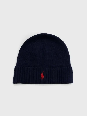 Polo Ralph Lauren czapka wełniana z cienkiej dzianiny wełniana