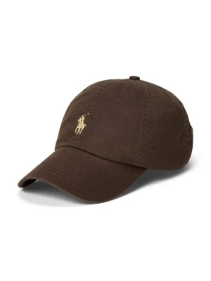Polo Ralph Lauren czapka z daszkiem bawełniana CLASSIC SPORT kolor brązowy gładka 710667709163