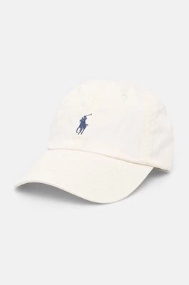 Polo Ralph Lauren czapka z daszkiem bawełniana kolor biały gładka 211912843