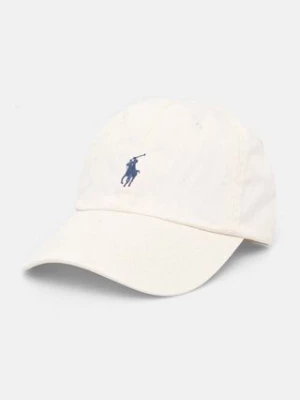 Polo Ralph Lauren czapka z daszkiem bawełniana kolor biały gładka 211912843