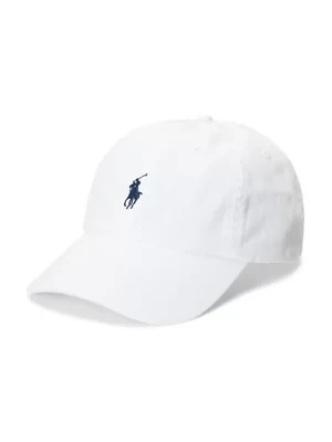 Polo Ralph Lauren czapka z daszkiem bawełniana kolor biały gładka 211912843