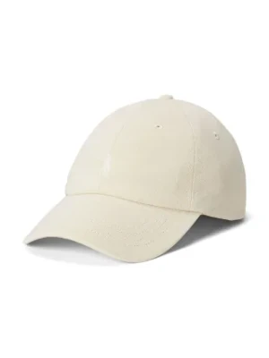 Polo Ralph Lauren czapka z daszkiem bawełniana kolor biały gładka 211967365