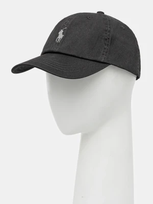 Polo Ralph Lauren czapka z daszkiem bawełniana kolor czarny gładka 211912843
