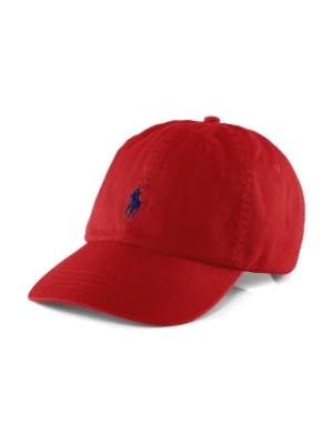 Polo Ralph Lauren czapka z daszkiem bawełniana kolor czerwony gładka 211912843