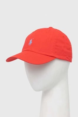 Polo Ralph Lauren czapka z daszkiem bawełniana kolor czerwony 710667709