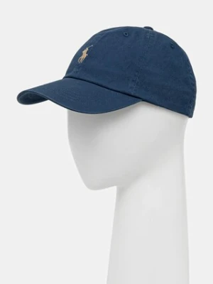 Polo Ralph Lauren czapka z daszkiem bawełniana kolor granatowy gładka 211912843