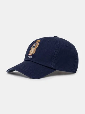 Polo Ralph Lauren czapka z daszkiem bawełniana kolor granatowy z aplikacją 211A87349