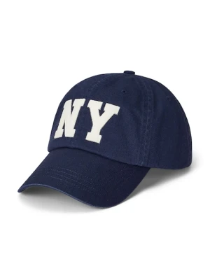 Polo Ralph Lauren czapka z daszkiem bawełniana kolor granatowy z aplikacją 710972675