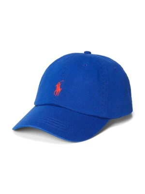 Polo Ralph Lauren czapka z daszkiem bawełniana kolor niebieski gładka 211912843