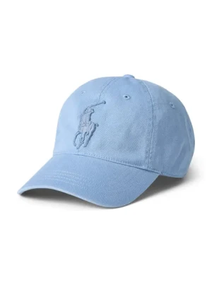 Polo Ralph Lauren czapka z daszkiem bawełniana kolor niebieski gładka 710957159