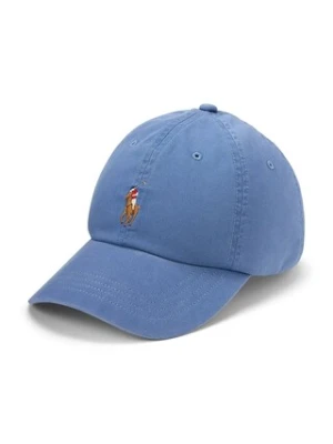 Polo Ralph Lauren czapka z daszkiem bawełniana kolor niebieski gładka 710960726